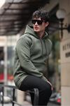 Üç İplik Şardonlu Kanguru Cep Sweatshirt