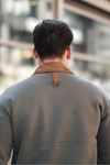 Erkek Oversize Günlük Trend Kadife Yaka Haki Ceket