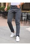 Erkek Yüksel Bel Bol Kesim Boru Paça Kot Pantolon Regular Fit Jean