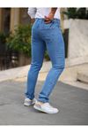 Erkek Yüksel Bel Bol Kesim Boru Paça Kot Pantolon Regular Fit Jean