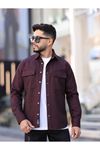 Erkek Kaplamalı Yün Effectli Örme Gömlek