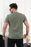 Şerit Detaylı Baskılı T-Shirt