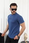 Şerit Detaylı Baskılı T-Shirt