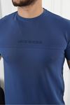 Şerit Detaylı Baskılı T-Shirt