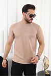 Şerit Detaylı Baskılı T-Shirt