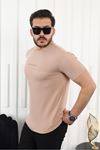 Şerit Detaylı Baskılı T-Shirt
