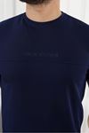Şerit Detaylı Baskılı T-Shirt