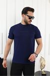 Şerit Detaylı Baskılı T-Shirt