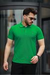 Erkek Kıvrılmaz Polo Yaka Cepsiz Slim Fit Dar Kesim T-Shirt