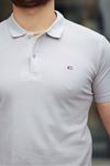 Erkek Kıvrılmaz Polo Yaka Cepsiz Slim Fit Dar Kesim T-Shirt
