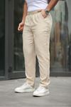 Keten Bağcıklı Jogger Pantolon