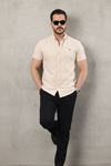Erkek Kısa Kollu Slim Fit Yazlık Basic Şık Gömlek