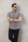 Erkek Kısa Kollu Slim Fit Yazlık Basic Şık Gömlek