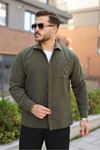 Erkek Kışlık Günlük Basic Oduncu Haki Kaşe Ceket