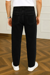 Erkek Trend Günlük Bol Paça Baggy Siyah Pantolon