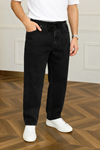 Erkek Trend Günlük Bol Paça Baggy Siyah Pantolon