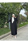 Kadın Trend Basic Uzun Kollu Siyah Namaz Elbisesi