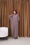 Kadın Trend Basic Uzun Kollu Pembe Namaz Elbisesi