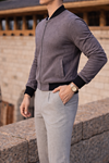 Erkek Smart Casual Füme Nubuk Ceket