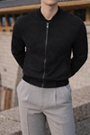 Erkek Smart Casual Siyah Nubuk Ceket