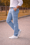 Erkek Premium Comfort B.Mavi Kargo Baggy Pantolon