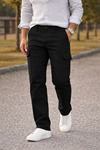 Erkek Premium Comfort Siyah Kargo Baggy Pantolon
