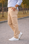 Erkek Premium Comfort Taş Kargo Baggy Pantolon