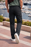 Erkek Relax Fit Füme Baggy Kargo Pantolon