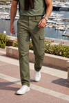 Erkek Relax Fit Haki Baggy Kargo Pantolon