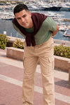 Erkek Relax Fit Taş Baggy Kargo Pantolon
