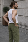 Erkek Günlük Kargo Cep Haki Baggy Pantolon