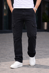 Erkek Trend Bol Paça Günlük Kargo Füme Baggy Pantolon