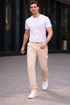 Erkek Trend Bol Paça Günlük Kargo Bej Baggy Pantolon