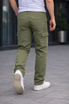 Erkek Trend Bol Paça Günlük Kargo Haki Baggy Pantolon