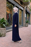 Kadın Premium Comfort Uzun Lacivert  Namaz Elbisesi
