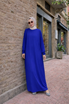 Kadın Premium Comfort Uzun Mavi Namaz Elbisesi