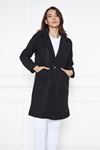 Kadın Yün Karışımlı Buklet Kaban