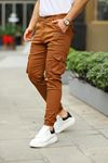 Erkek Bel Kemerli Körüklü Jogger Paça Lastikli Pantolon