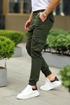 Erkek Bel Kemerli Körüklü Jogger Paça Lastikli Pantolon