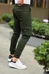 Erkek Bel Kemerli Körüklü Jogger Paça Lastikli Pantolon