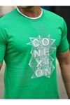 Erkek Slim Fit Nakış Desenli T-Shirt