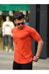 Erkek Slim Fit Boyun Baskılı T-Shirt