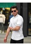 Erkek Slim Fit Boyun Baskılı T-Shirt