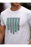 Baskılı Sıfır Yaka T-Shirt