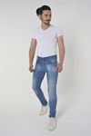 Erkek Slim Fit Likralı Denim Kot Pantolon
