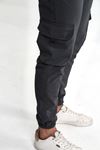 Erkek Paraşüt Kumaş Tarz Cepli Paça Ve Bel Lastikli Jogger Spor Pantolon