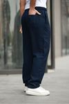 Keten Bağcıklı Jogger Pantolon