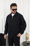 Erkek Mevsimlik Premium Siyah Oversize Bomber Ceket