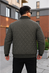 Erkek Premium Comfort Kapitone Haki Kışlık Mont