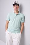 Erkek Günlük Kısa Kollu Basic Mint Polo Yaka Tişört